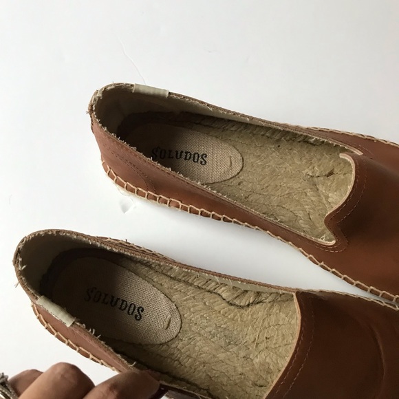 NEW Soludos Tan Leather Espadrilles sandals - Picture 3 of 4